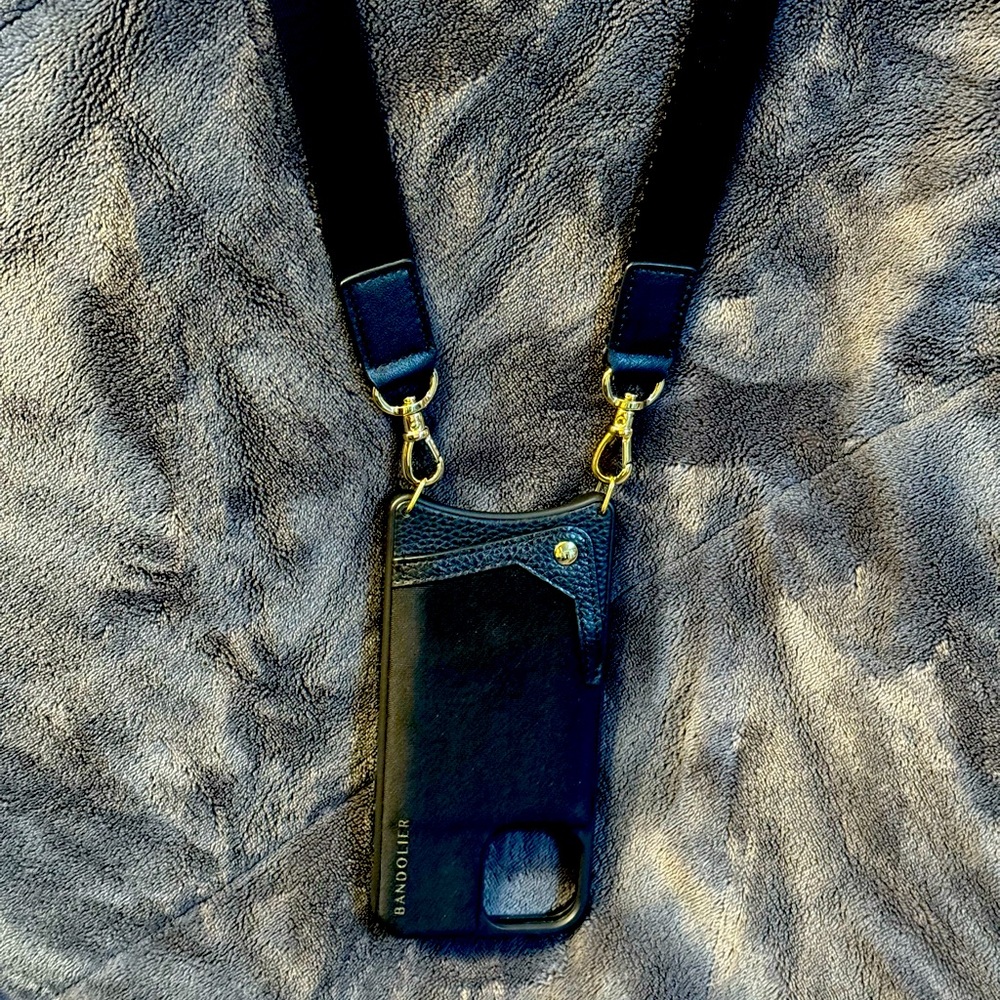 Bandolier Emma vegan w/wallet black/gold iphone12pro